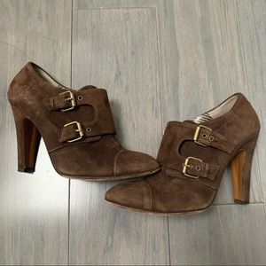 Moschino Brown Suede Bootie 38